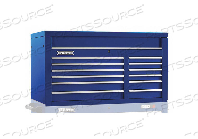 OEM#: J555027-12BL550S SERIES 50W X 25D X 27H 12 DRAWER BLUE TOP CHEST от Proto
