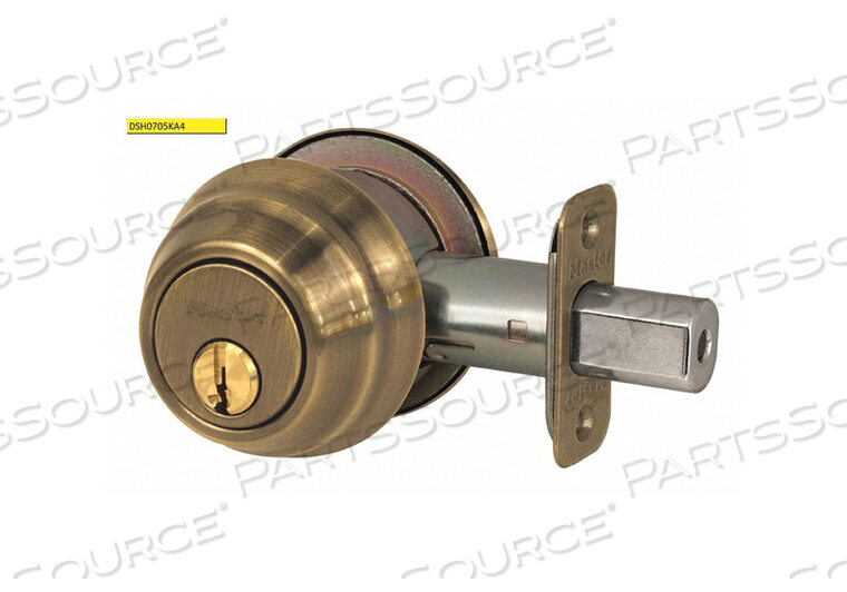 OEM#: DSH0705KA4SDEADBOLT АНТИКВАРНЫЙ ЛАТУННЫЙ ДВОЙНОЙ ЦИЛИНДР от Master Lock
