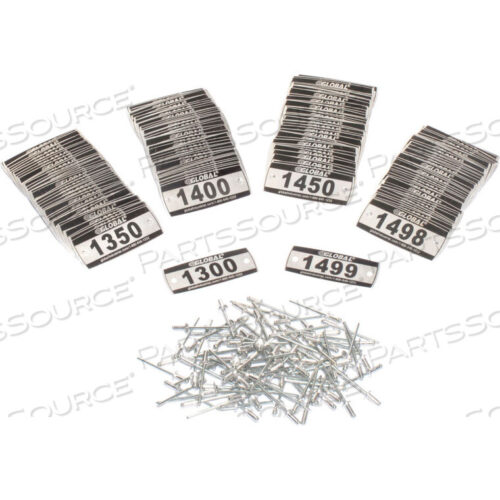 OEM#: 493411КОМПЛЕКТ ЗАМКА НОМЕРНОГО ЗНАКА, НОМЕР 1300-1499, 200/УПАКОВКА от Precision Sourcing