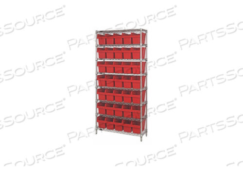 OEM#: WR8-804RDBIN СТЕЛЛАЖ ОБЪЕМНЫЙ 36 D КРАСНЫЙ от Quantum Storage Systems