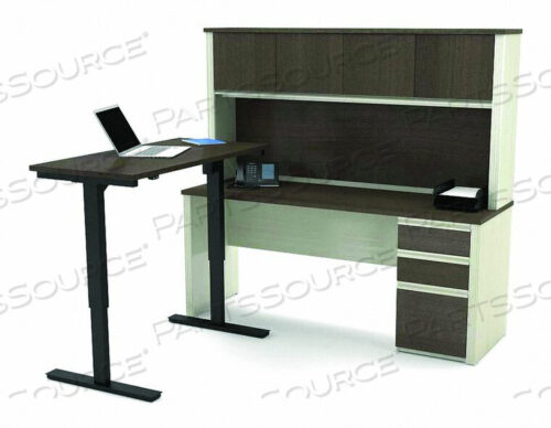 OEM#: 99886-52L-СТОЛ С КОРОБКОЙ И РЕГУЛИРУЕМЫМ СТОЛОМ - БЕЛЫЙ ШОК/АНТИГУА - СЕРИЯ PRESTIGE от Bestar