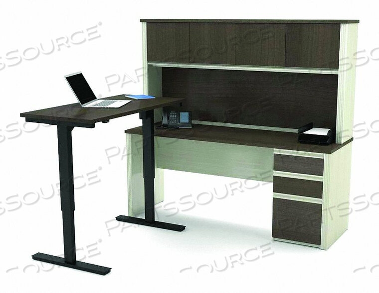 OEM#: 99886-52L-СТОЛ С КОРОБКОЙ И РЕГУЛИРУЕМЫМ СТОЛОМ - БЕЛЫЙ ШОК/АНТИГУА - СЕРИЯ PRESTIGE от Bestar