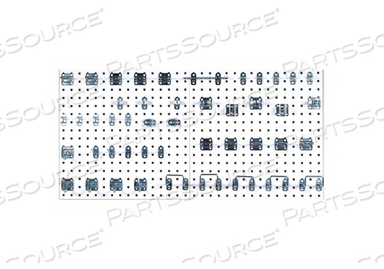 OEM#: LB1-KITLOCBOARD КОМПЛЕКТ ИЗГОТОВЛЕННЫХ ИЗДЕЛИЙ, 24 Ш X 24 В X 9/16 Д, БЕЛЫЙ, 46 КРЮЧКОВ, 2 ШТ. от Triton Products