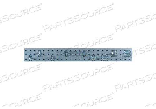 OEM#: LBS36T-SLVSILVER GARDEN STORAGE KIT W/ (1) 36 X 4,5 СТАЛЬНАЯ ПАНЕЛЬ С КВАДРАТНЫМИ ОТВЕРСТИЯМИ И (8) КРЮЧКОВ-ЗАМКОВ от Triton Products