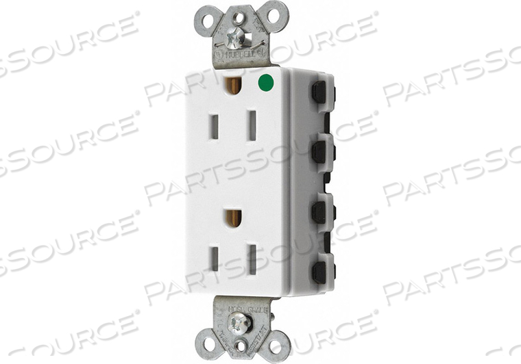 OEM#: SNAP2172WTRARECEPTACLE WHT 0.5 HP 15A 3 WIRES by Hubbell Incorporated, Wiring Device-Kellums