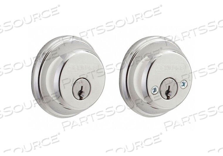 OEM#: B62N 625DEADBOLT BRIGHT CHROME DOUBLE CYLINDER от Schlage Lock