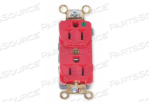 OEM#: HBL8300HREDGROUND FAULT DUPLEX RED 20A 125VAC 2P от Hubbell Incorporated, Wiring Device-Kellums