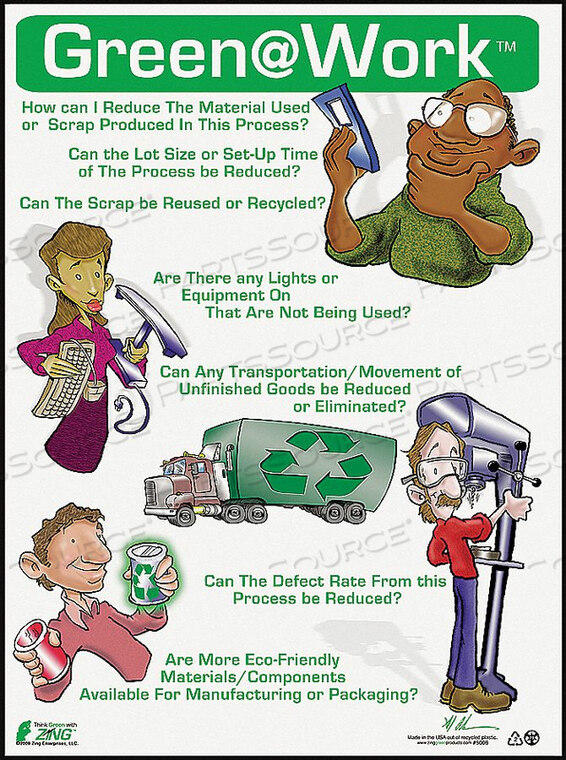 OEM#: 5006ПЛАКАТ ПО ВОПРОСАМ ЭКОЛОГИЧЕСКОЙ ИНФОРМАЦИИ 22 X 16 ДЮЙМОВ от ZING Green Safety Products