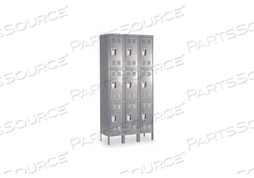 OEM#: U3258-3HGG7220 ШКАФ ГАРДЕРОБНЫЙ ШИРИНЫЙ LVRD 3, 3 ЯРУСА, СЕРЫЙ от Hallowell