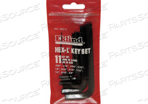 OEM#: 69211 НАБОР ШЕСТИГРАННЫХ КЛЮЧЕЙ 11 ПРЕДМЕТОВ от Eklind Tool Company