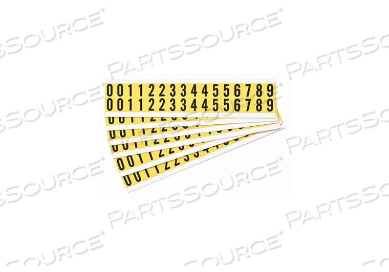 OEM#: 3420-# НАБОР НОМЕРА ЭТИКЕТОК 0 THRU 9 25 КАРТ PK25 от Brady Americas