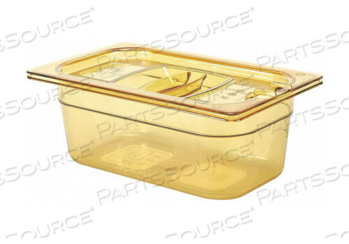 Заменяет Rubbermaid Medical Division FG211P00AMBR1/4 SIZE FOOD PAN - AMBER HIGH HEAT
