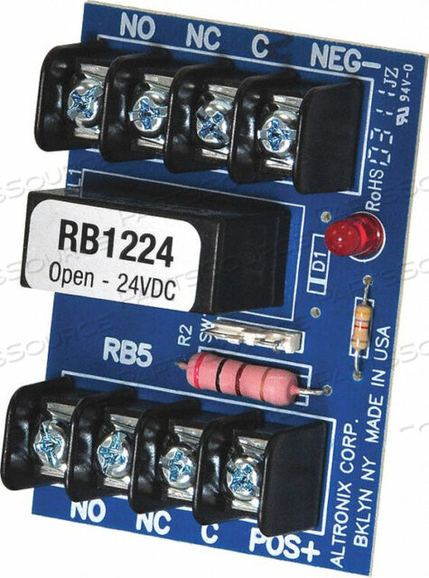 OEM#: RB1224РЕЛЕЙНЫЙ МОДУЛЬ 12/24 В постоянного тока 75 мА DPDT от Altronix Corporation