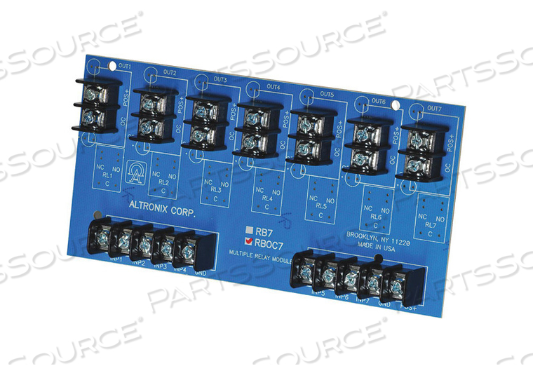 OEM#: RBOC7МОДУЛЬ С ОТКРЫТЫМ КОЛЛЕКТОРОМ 12/24 В ПОСТОЯННОГО ТОКА 7 ВЫХОДОВ от Altronix Corporation