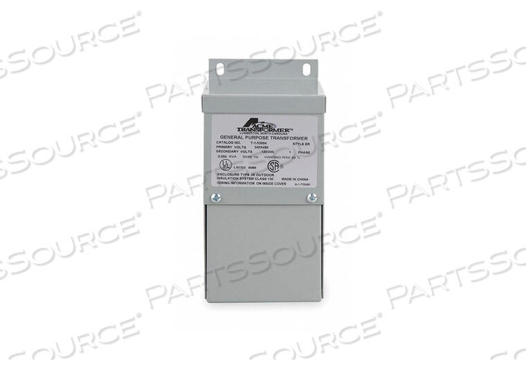 OEM#: T253013S60 Гц, 240 X 480 ПЕРВИЧНАЯ ОБМОТКА, 120/240 В ВТОРИЧНАЯ ОБМОТКА V-ЧЕТЫРЕ ОБМОТКИ, 3,0 Вт от Acme Electric