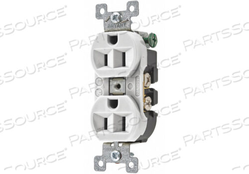 OEM#: 5262BWрозетка белая 15A 2 полюса для скрытого монтажа от Hubbell Power Systems