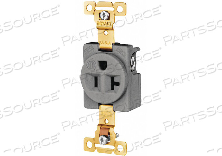 OEM#: 5361GRYROSEPTACLE GRAY 20A 3 WIRES FLUSH MOUNT от Hubbell Power Systems