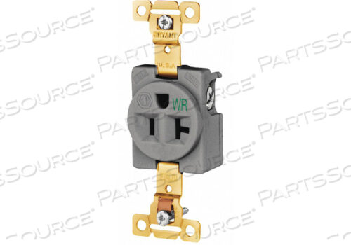 OEM#: 5361GRYWRREPTACLE СЕРАЯ 20A 125VAC ОДИНАРНАЯ РОЗЕТКА от Hubbell Power Systems