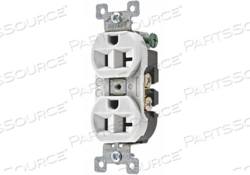OEM#: 5362BWРОЗЕТКА БЕЛАЯ 20А НЕЙЛОНОВАЯ ДВУХСТОРОННЯЯ от Hubbell Power Systems