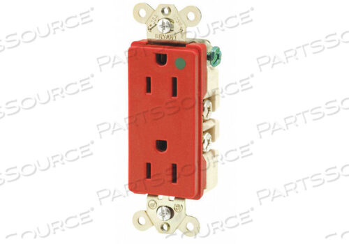 OEM#: 9200REDRECEPTACLE RED 15A HOSPITAL GRADE 125VAC от Hubbell Power Systems