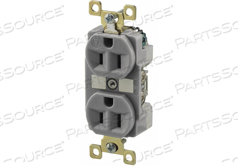 OEM#: BRY5262GRYRECEPTACLE 15A 125VAC ИЗОЛИРОВАННАЯ ЗАЗЕМЛЯЮЩАЯ от Hubbell Power Systems