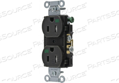 OEM#: CBRS15BLKWRTRReceptacle черный 125 В переменного тока с защитой от взлома от Hubbell Power Systems