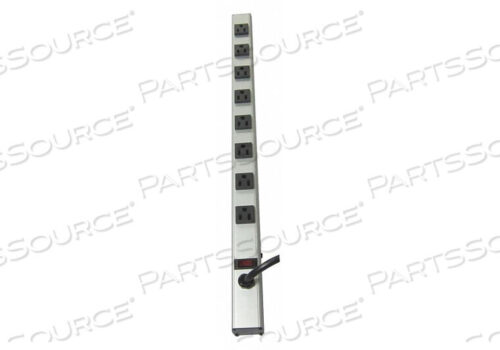 OEM#: 52NY32 КОЛОНКА РОЗЕТОК, 6 ФУТОВ, 15 А, 125 В переменного тока, 14 AWG, NEMA 5-15P НА NEMA 5-15R, СЕРАЯ от Power First