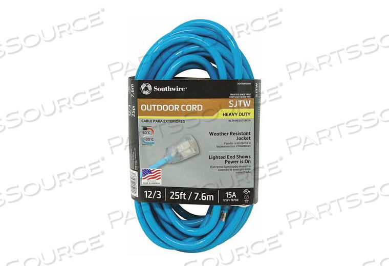 OEM#: 2577SW000HУДЛИНИТЕЛЬНЫЙ ШНУР 12 AWG 125 В переменного тока 25 ФУТОВ Д от Southwire Company, LLC