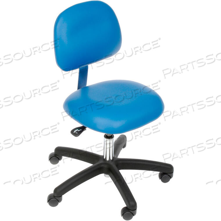 OEM#: 52-VCR BLUE-211КРЕСЛО ДЛЯ ЧИСТЫХ ПОМЕЩЕНИЙ С ПНЕВМАТИЧЕСКОЙ РЕГУЛИРОВКОЙ ВЫСОТЫ от Industrial Seating