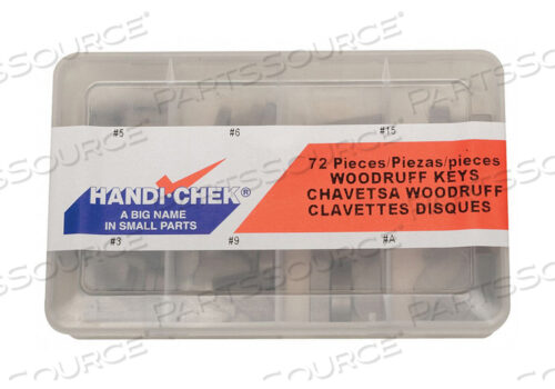 OEM#: WWG-DISP-WKC072WOODRUFF KEY ASST LCS 72 PCS 6 SZS by ITW