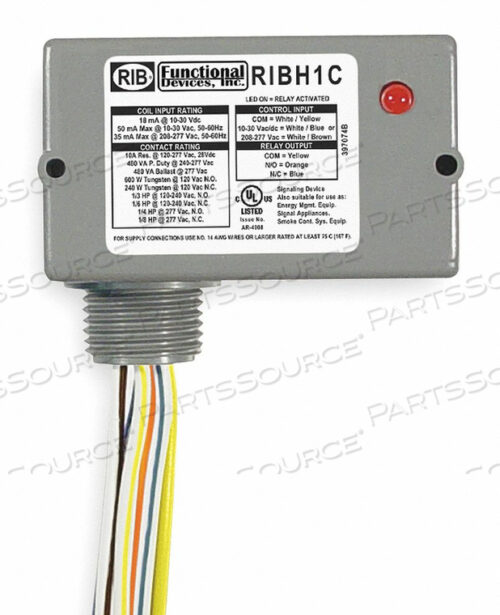 OEM#: RIBH1CRELAY 10-30VAC/DC 208-277VAC 10A SPDT от RIB