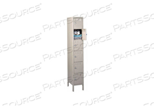 OEM#: BK6-121812-1Шкафчик для хранения вещей с жалюзи, 1 ширина, 6 ярусов, цвет «песочный» от Tennsco Corp.