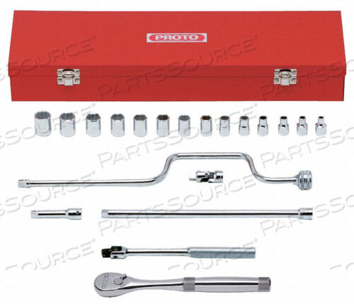 SOCKET WRENCH SET METRIC 3/8 DR 20 PC