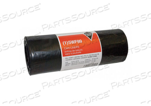 OEM#: 5WF99МУСОРНЫЕ МЕШКИ 56 ГАЛЛОНОВ ЧЕРНЫЕ PK25 от Tough Guy