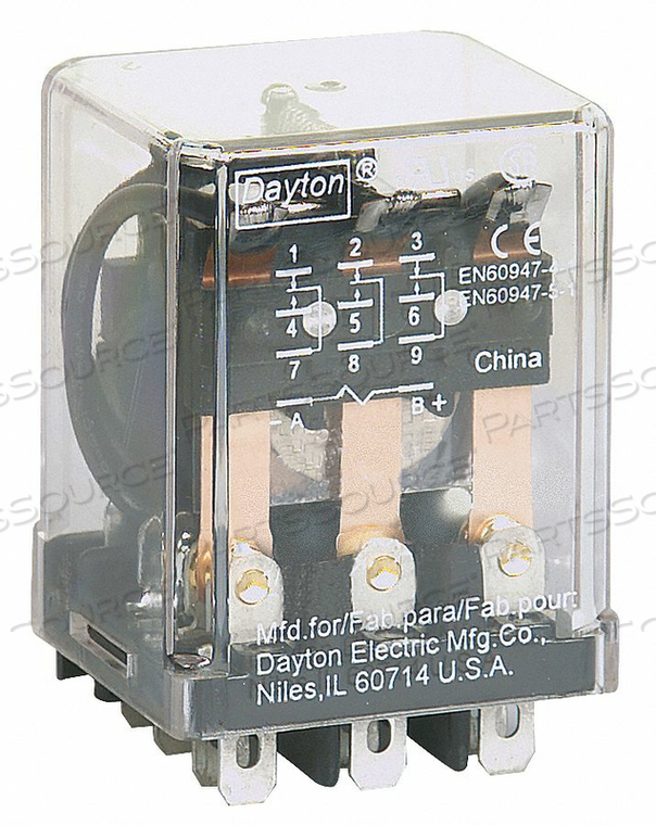 OEM#: 5YP98H7986 РЕЛЕ ГЕНЕРАТОРА 11-КОНТАКТНОЕ КВАДРАТНОЕ 120 В ПЕРЕМЕННОГО ТОКА от DAYTON ELECTRIC MANUFACTURING CO