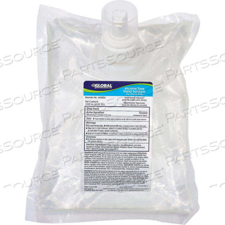 OEM#: 68250GLOINSTANT ДЕЗИНФИЦИРУЮЩЕЕ СРЕДСТВО ДЛЯ РУК БЕЗ СПИРТА 1200 МЛ СМЕННЫЙ БЛОК ПЕНЫ - 6 БЛОКОВ/КОРОБКА от Kutol Products