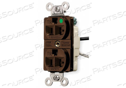OEM#: HBL8200SGARECEPTACLE DUPLEX 15A 5-15R 125V BROWN от Hubbell Incorporated, Wiring Device-Kellums