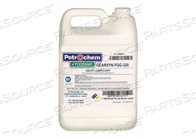 OEM#: GEARSYN FGG-320-001ПИЩЕВОЕ СИНТЕТИЧЕСКОЕ ТРАНСМИССИОННОЕ МАСЛО ISO 320 от Petrochem