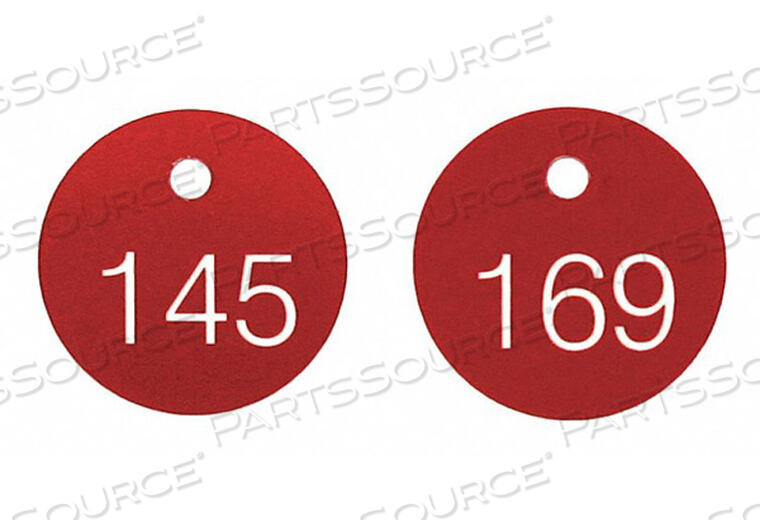 OEM#: TDG301RПРОНУМЕРОВАННЫЕ БИРКИ 1-1/8 ДЮЙМА 101 ДО 200 PK100 от Accuform Manufacturing, Inc.