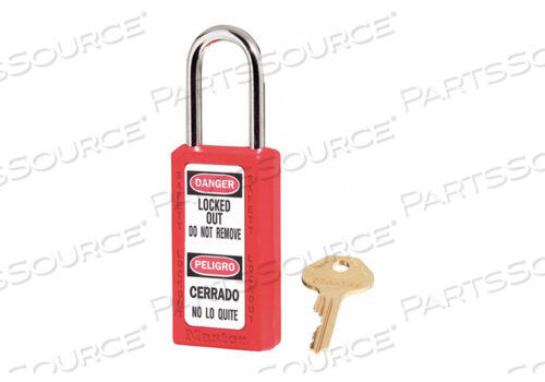 OEM#: 411KAS3REDТЕРМОПЛАСТИКОВЫЙ НАВЕСНОЙ ЗАМОК ZENEX, 1-1/2 ШТ. X 1-1/2 Ч. КРАСНЫЙ, 3 шт. от Master Lock