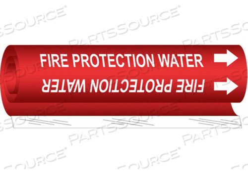 OEM#: 5689-IIPIPE MARKER FIRE PROTECTION WATER RED от Brady Americas