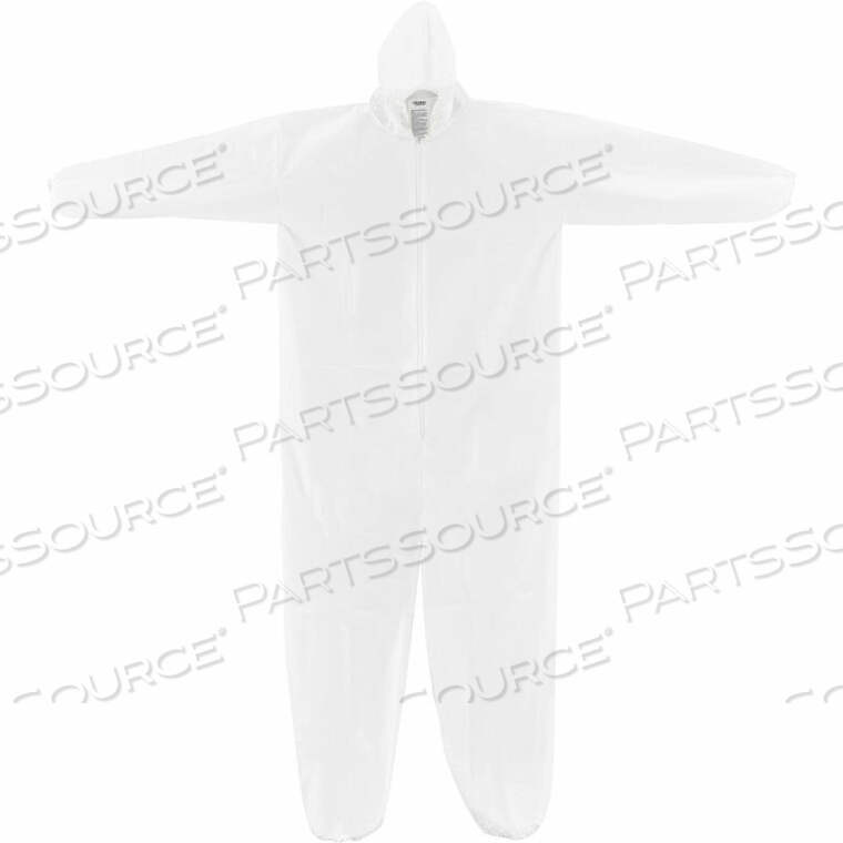 OEM#: KC-MIC-60G-CVL-L-HDОДНОРАЗОВЫЙ КОМБИНЕЗОН ИЗ МИКРОПОРИСТОЙ МАТЕРИАЛА, ЭЛАСТИЧНЫЙ КАПЮШОН, БЕЛЫЙ, БОЛЬШОЙ, 25 ШТ./КОРОБКА от Hubei Kangcheng Non-Woven Co.-Wuhan