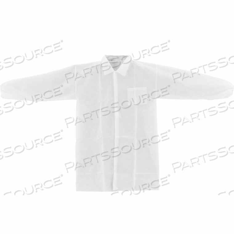 OEM#: KC-PP-40G-LC-XLОДНОРАЗОВЫЙ ПОЛИПРОПИЛЕНОВЫЙ ЛАБОРАТОРНЫЙ ХАЛАТ, ЭЛАСТИЧНЫЕ ЗАПЯСТЬЯ, ОЧЕНЬ БОЛЬШОЙ, 25 ШТ./КОРОБКА от Hubei Kangcheng Non-Woven Co.-Wuhan