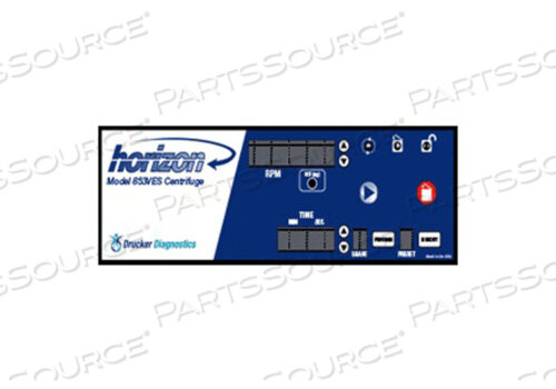 ЭТИКЕТКА НА ПЕРЕДНЕЙ ПАНЕЛИ ДЛЯ ЦЕНТРИФУГИ МОДЕЛИ 853VES