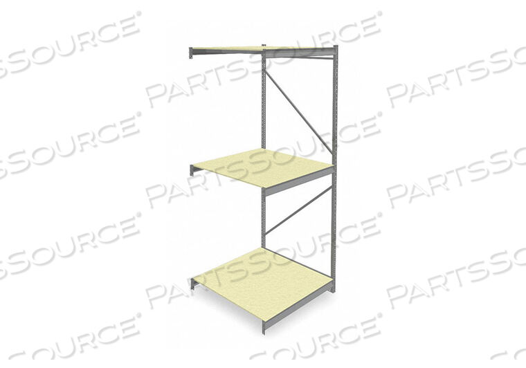 OEM#: 6940BULK RACK ADD-ON 120 H 48 W 48 D GRAY by Tennsco Corp.