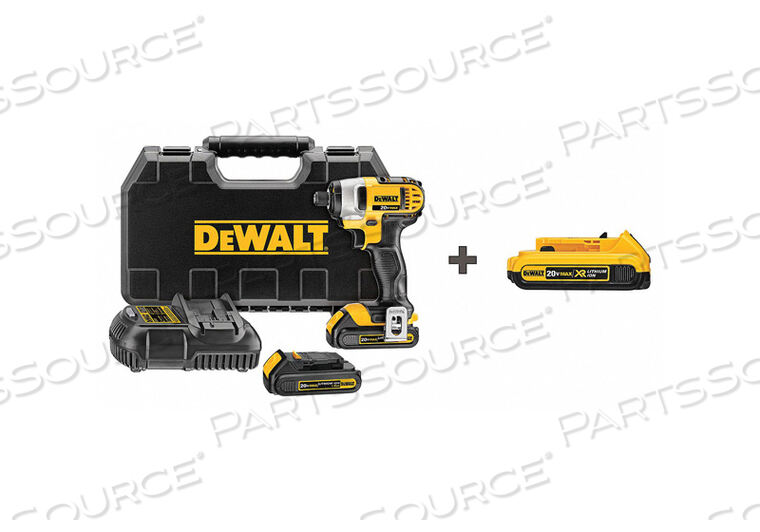 OEM#: DCF885C2 DCB203БЕСПРОВОДНОЙ УДАРНЫЙ ДРАЙВЕР 1,5 А/Ч. 2,8 ФУНТА от DeWalt