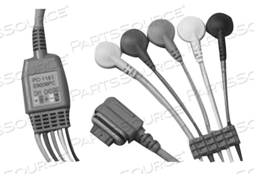 Заменяет Vyaire Medical Inc. 2008594-001ХОЛТЕРОВСКИЙ КАБЕЛЬ ПАЦИЕНТА, 4 ММ, КАБЕЛЬ 2 ФУТА, СЕРЫЙ, СООТВЕТСТВУЕТ FDA, CE, ISO, ROHS