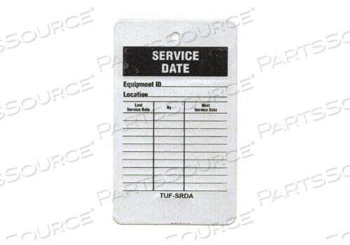 OEM#: TUF-SRDASVCE RCD TAG 5 X 3 BK AND R/WHT PK25 от See All Industries