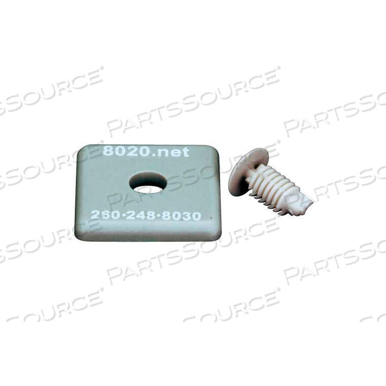 OEM#: 2015GRA1010 ЗАГЛУШКА, 1 X 1 X 1/8, СЕРАЯ от 80/20 Inc.