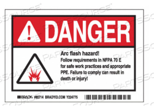 OEM#: EL-4ЭТИКЕТКА МАШИНЫ/ОБОРУДОВАНИЯ 4 ДЮЙМА H PK5 от Brady Americas